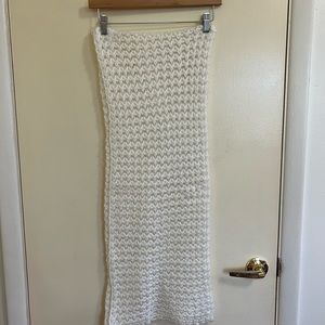 White Knit Circle Scarf